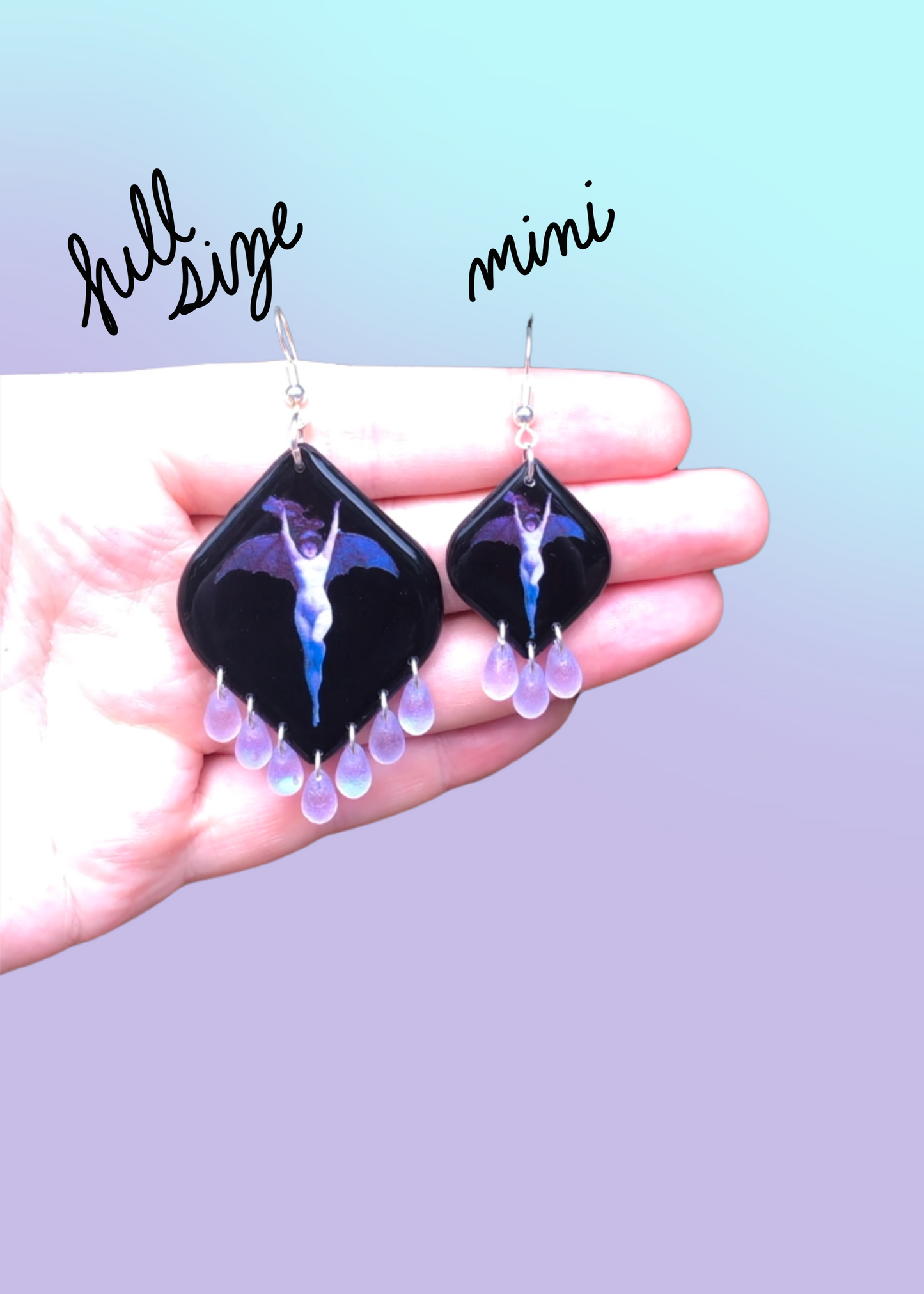 Mini Purple The Batwoman earrings
