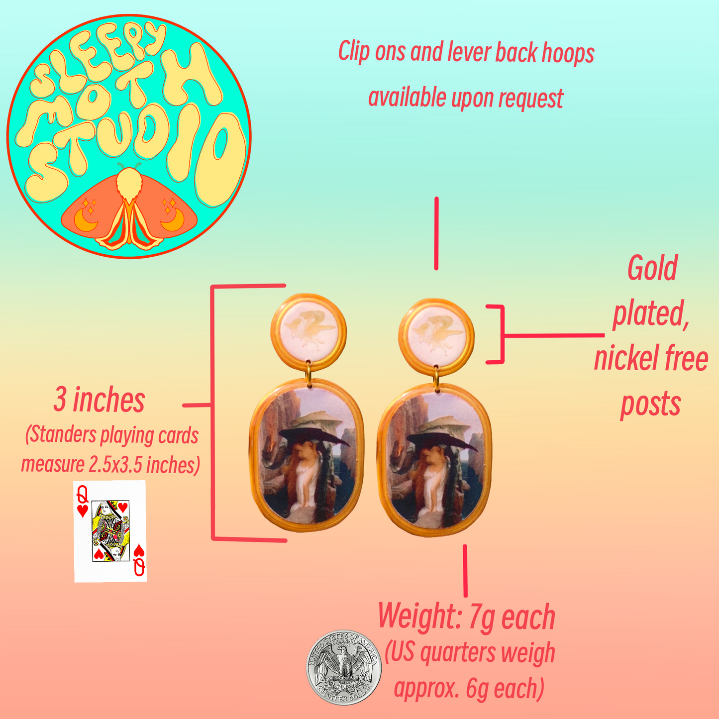 Frederic Leighton Perseus and Andromeda Earrings
