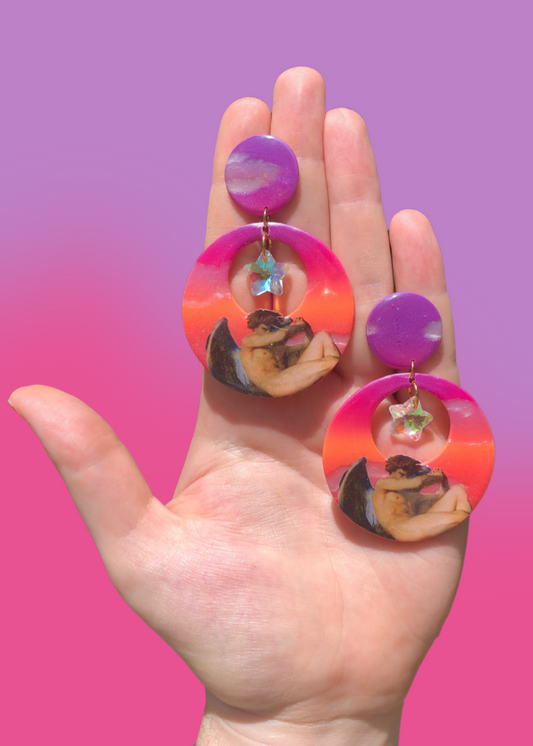 Fallen Angel Lucifer Sunset Hoops