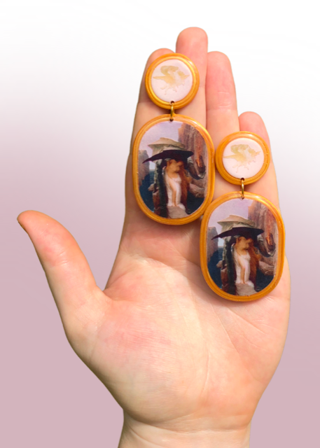 Frederic Leighton Perseus and Andromeda Earrings