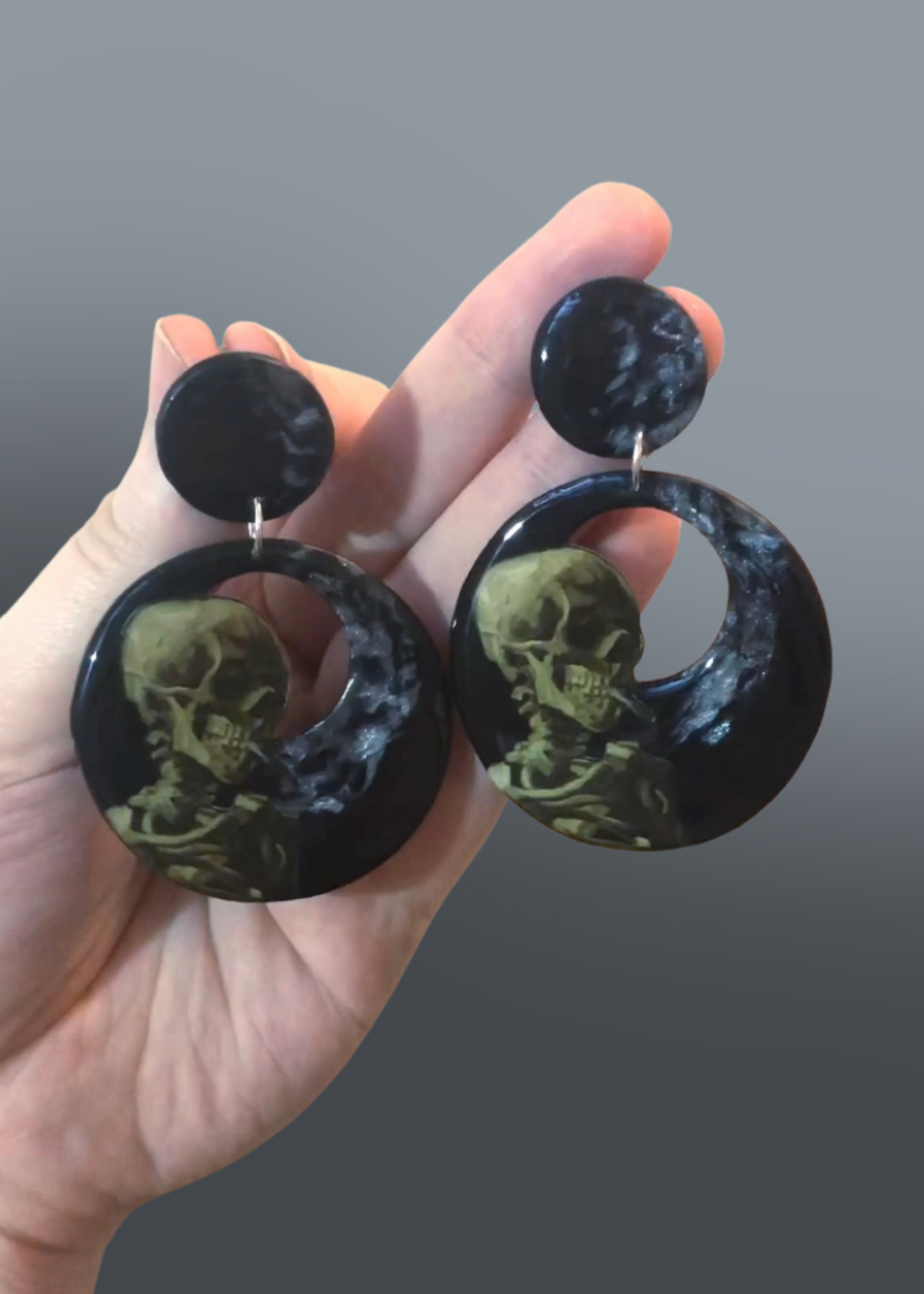 Van Gogh Skull of a Skeleton Hoops
