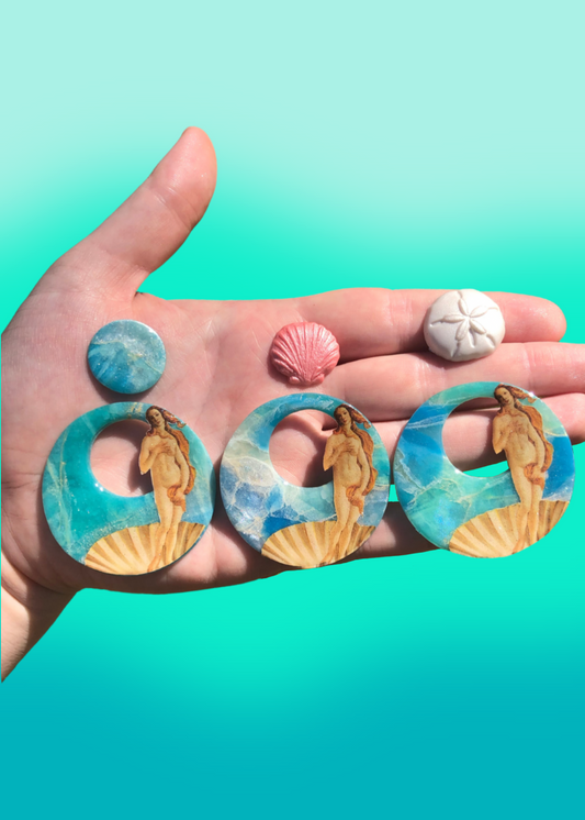 Birth of Venus Hoops (choose your topper)