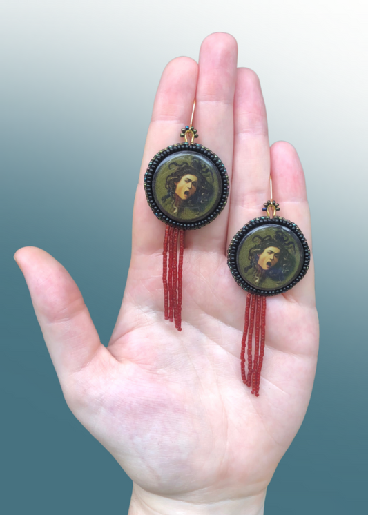 PREORDER Caravaggio’s Medusa Beaded Earrings